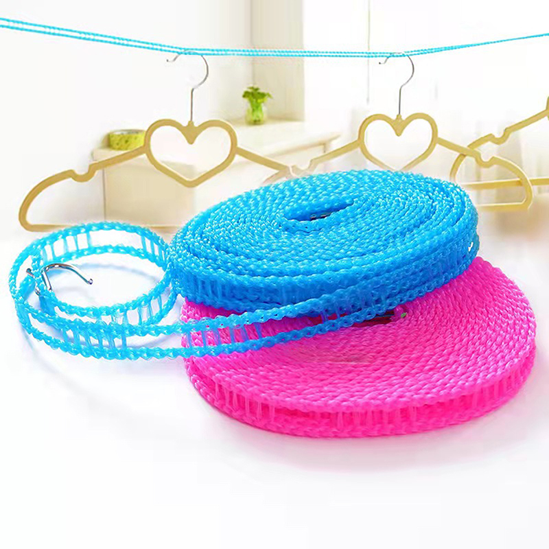 Outdoor Furniture Rope - 5/10m ポータブル物干しロープ 防風ハンギングロープ 室内・屋外・旅行用 洗濯物乾燥用