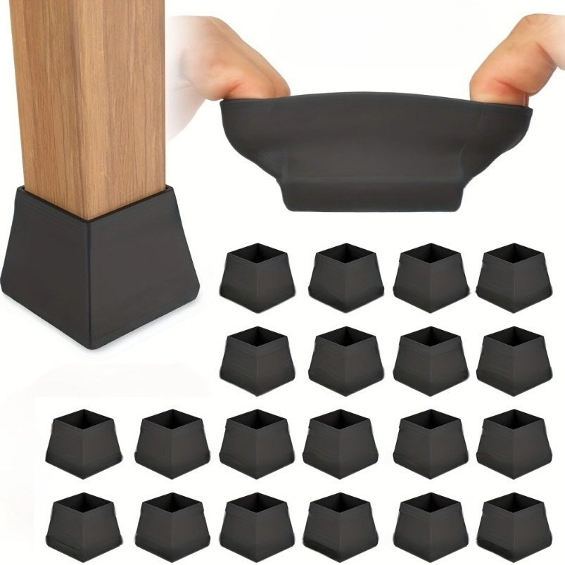 Outdoor Furniture Leg Protectors - 12個入り大型シリコン製椅子＆テーブル脚用フロアプロテクター - 滑り止め家具パッド、床、傷、凹みの保護に最適
