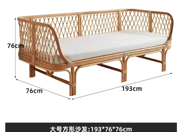 Outdoor Furniture Rattan - ラタンラウンジチェアソファシングルチェア屋外用ウィッカーナチュラル手作り家具