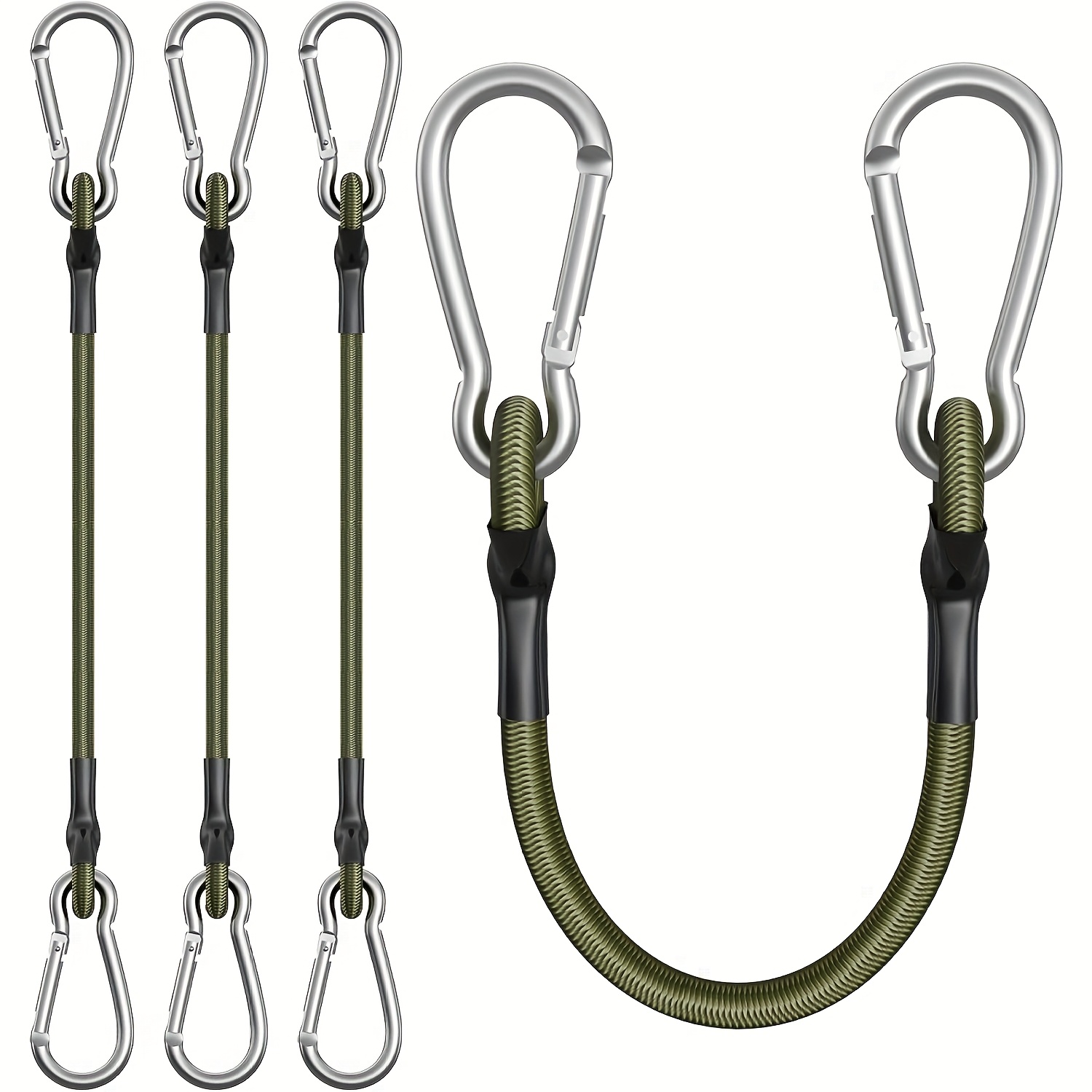 Outdoor Furniture Rope - 2本組 弾性ロープ アルミフック 8mm 耐衝撃ロープ 柔軟なテントコード