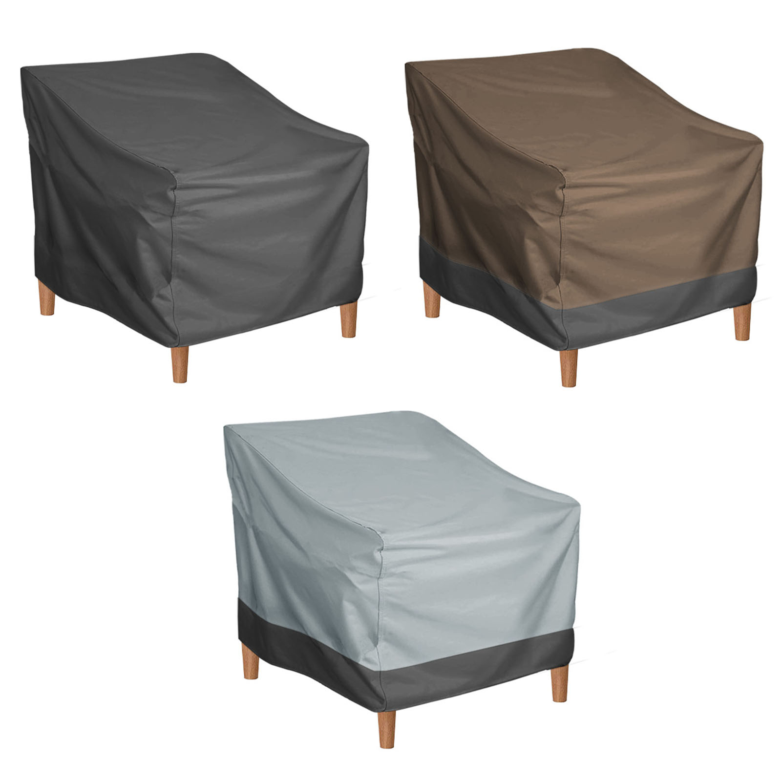 Outdoor Furniture Rope - 屋外家具カバー 日焼け防止パティオチェアカバー 耐水性オックスフォード生地 シルバーコーティング 調節可能なストラップ ホーム