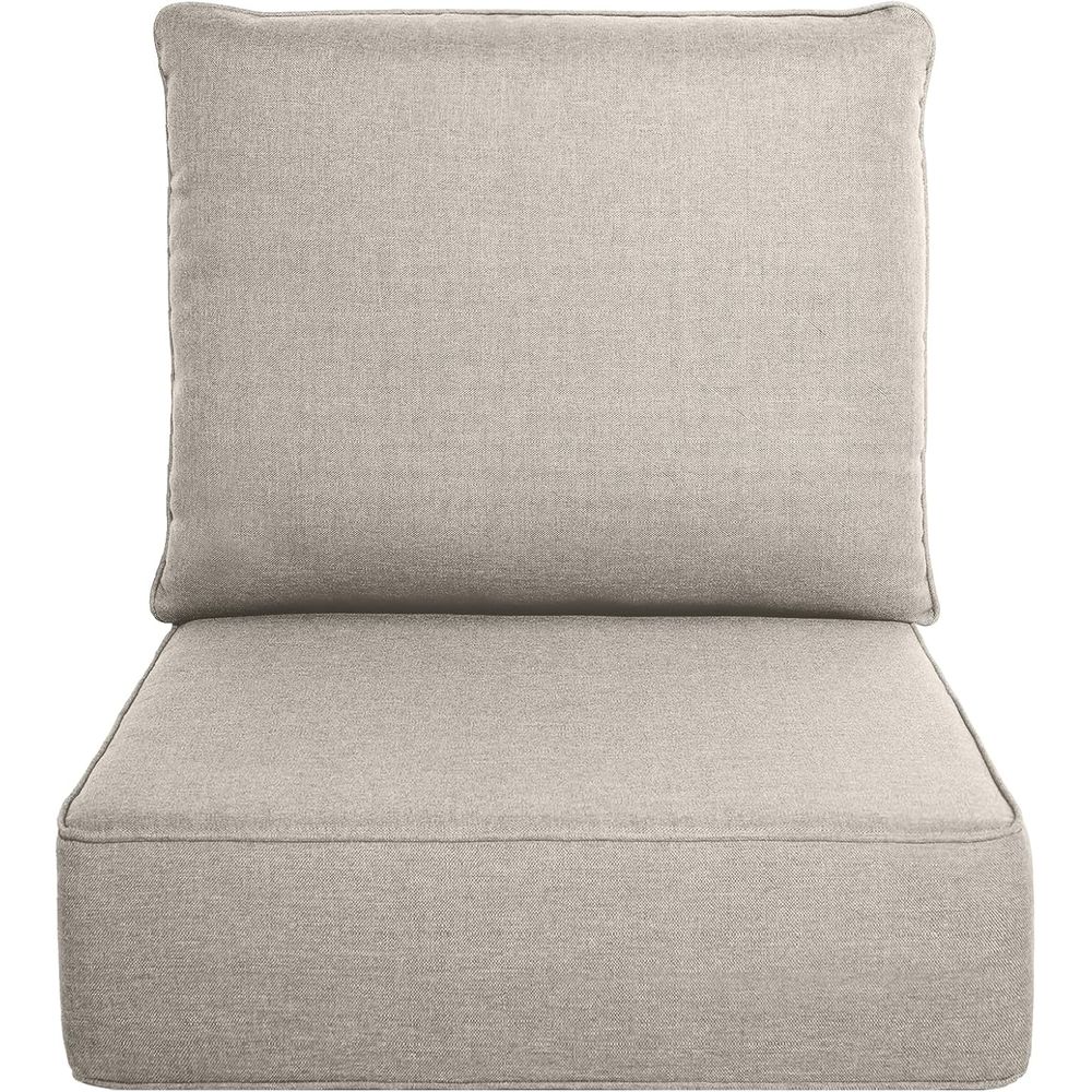 Outdoor Furniture Cushions 24 X 24 - 6枚の厚手の屋外用クッションセット - 24 x 24インチ、28Dスポンジ充填、こぼれ防止、取り外し可能なパティオ家具用交換クッション