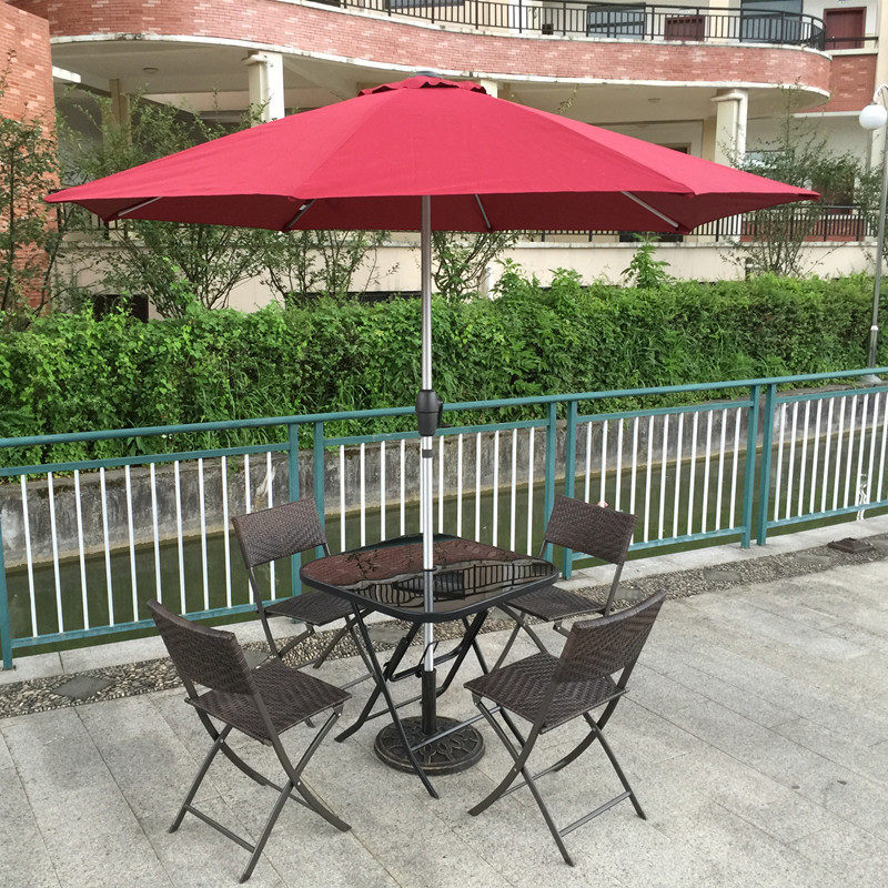 Outdoor Furniture Rattan - 折りたたみ式屋外ガーデンセット ラタンチェア 小型コーヒーテーブル パティオバルコニー家具 3～5点セット