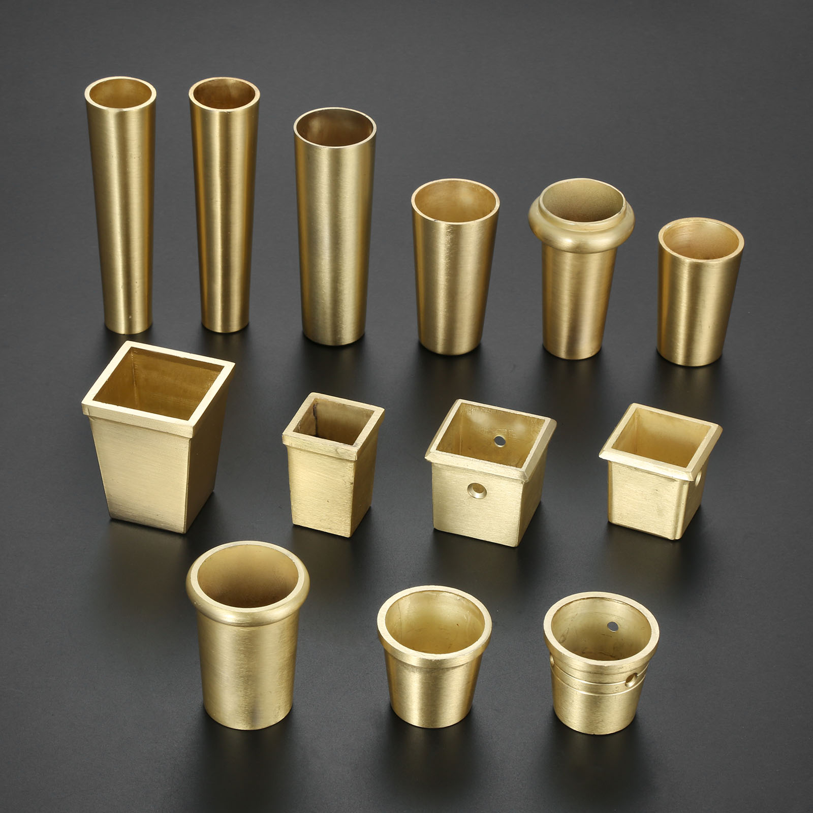 Outdoor Furniture Leg Protectors - 1ピースのゴールド真鍮銅製家具カバー,脚用保護カバー,ソファ脚,チューブ,金属製家具レッグキャップ