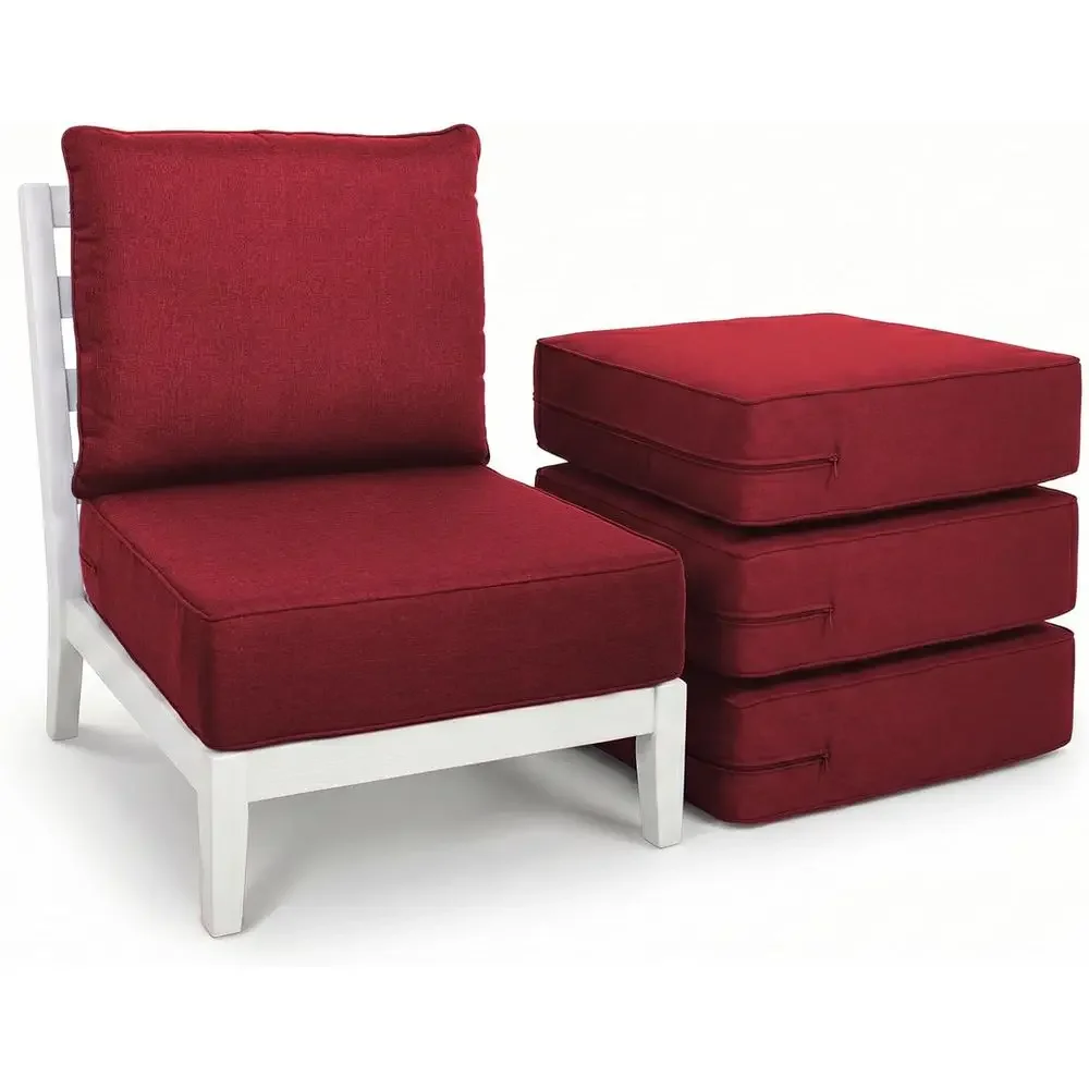 Outdoor Furniture Cushions 24 X 24 - 屋外用シートクッションセット - 4 x 24インチの正方形クッション、防水カバー、パティオ家具用椅子