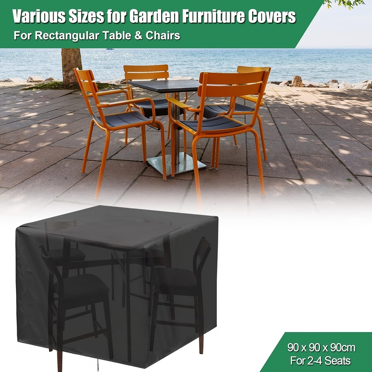 Outdoor Furniture Heavy - 頑丈な210D屋外ガーデン家具カバー - 椅子、ソファ、テーブル用防水シールド、複数のサイズオプションあり