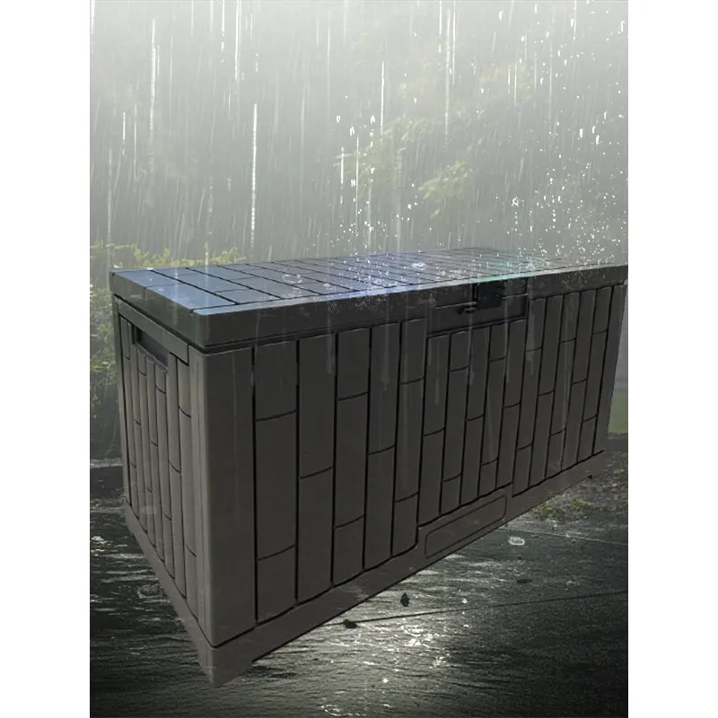 Garden Storage Box - 屋外収納キャビネット耐候性ガーデンツールロッカー日よけ付き中庭バルコニー雑貨オーガナイザーボックス（パティオ用）