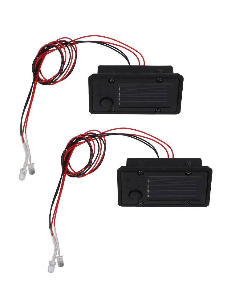 Garden Storage Box - 2個入りソーラーライトボックス交換用トップ、LED電球付き、簡単設置、自動オン/オフ、耐候性、庭や通路の照明に最適