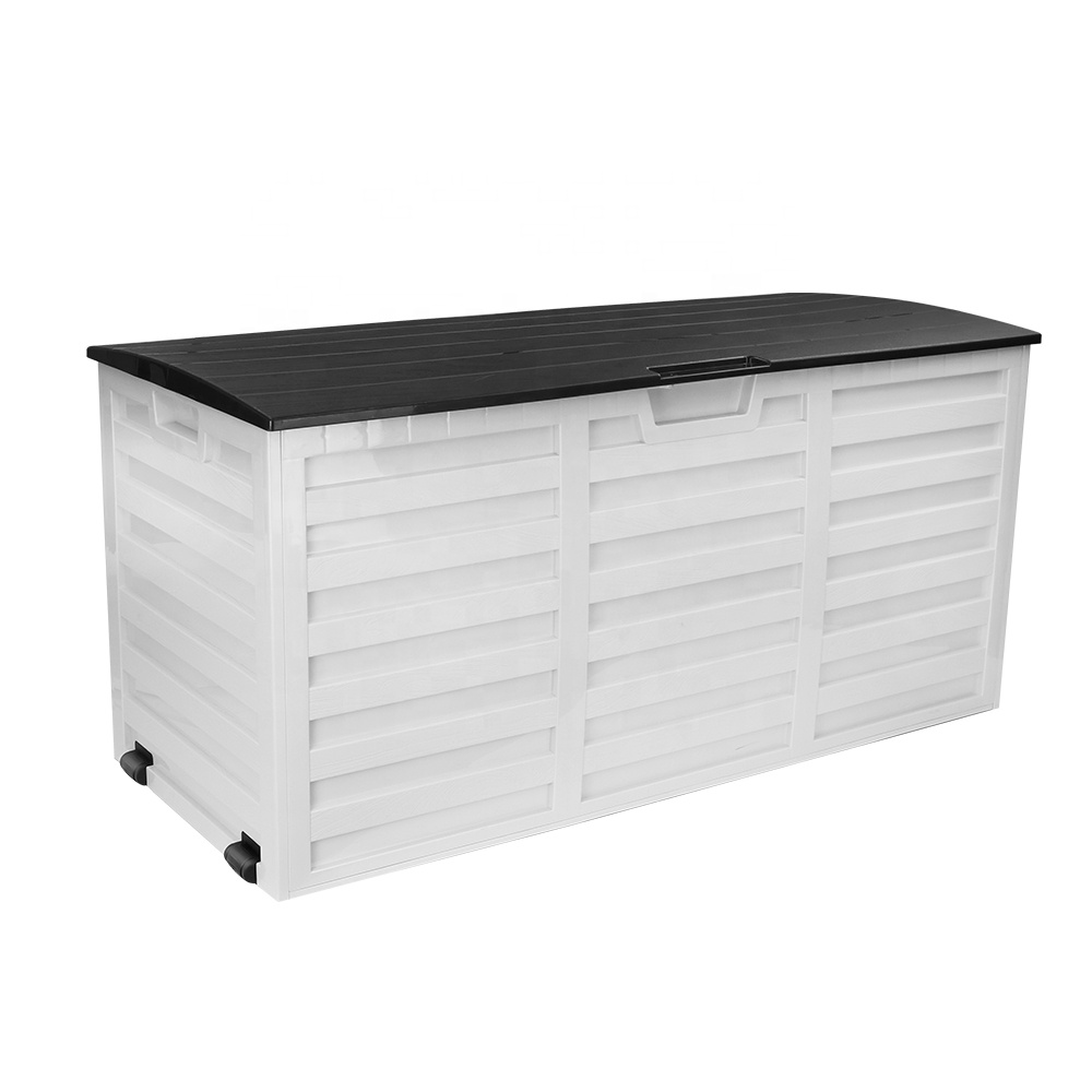 Garden Storage Box - 屋外ガーデン収納ボックス、ロック付きプラスチック製ガーデン収納ボックス、プラスチック製子供用おもちゃ・工具収納パティオボックス
