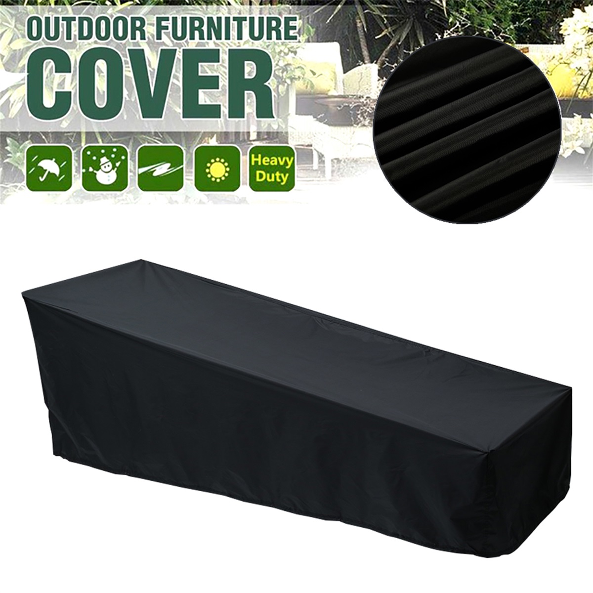 Outdoor Furniture Weatherproof - 屋外ガーデンサンベッドカバーサンラウンジャーカバーパティオ屋外ラウンジチェアリクライニングチェア保護カバー家具防水カバー