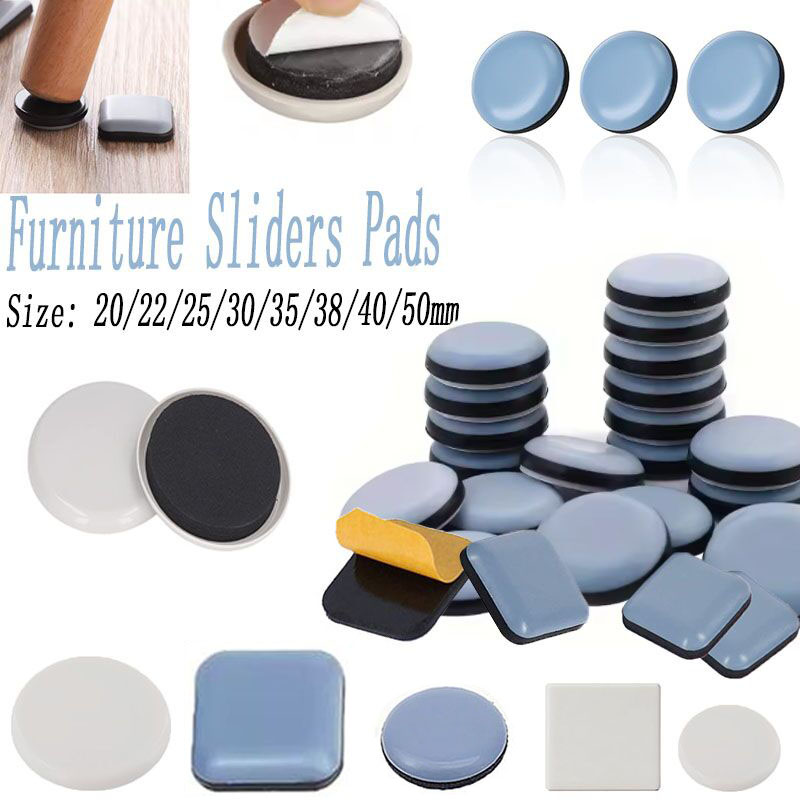 Outdoor Furniture Leg Protectors - 24/16/8/4個入り 自己粘着式家具スライダーパッド、厚い椅子脚用床保護パッド、椅子テーブル用傷防止カーペットグライダー