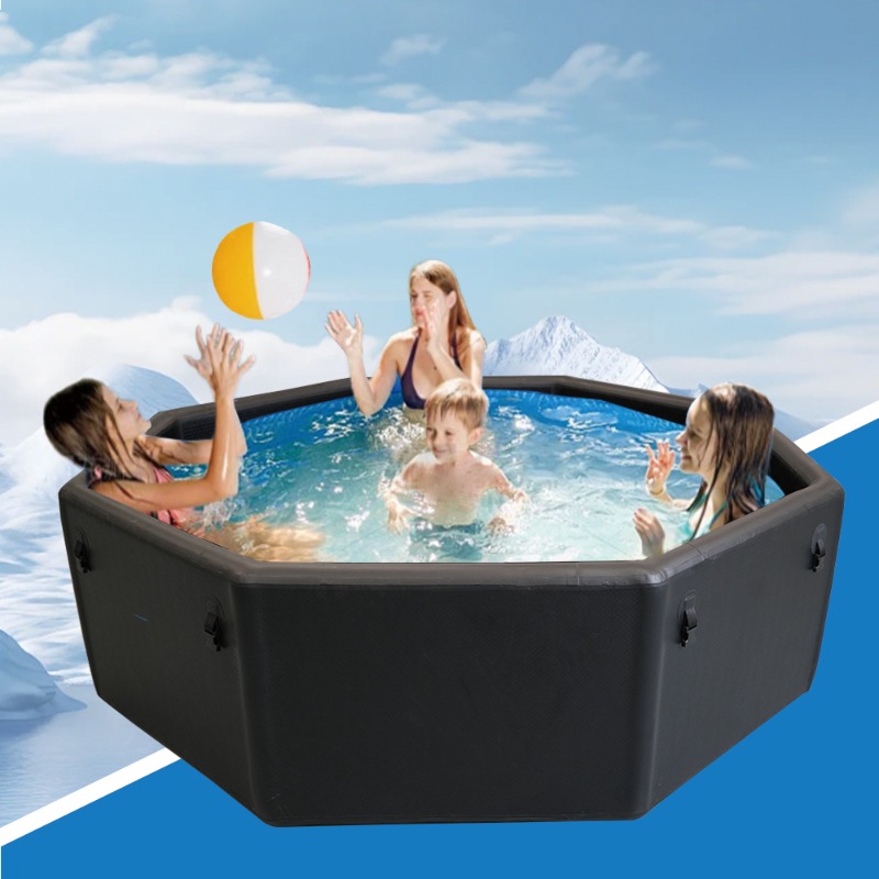 Inflatable Hot Tub - PVC素材の多角形、折りたたみ式で持ち運び可能なインフレータブルスパホットタブ