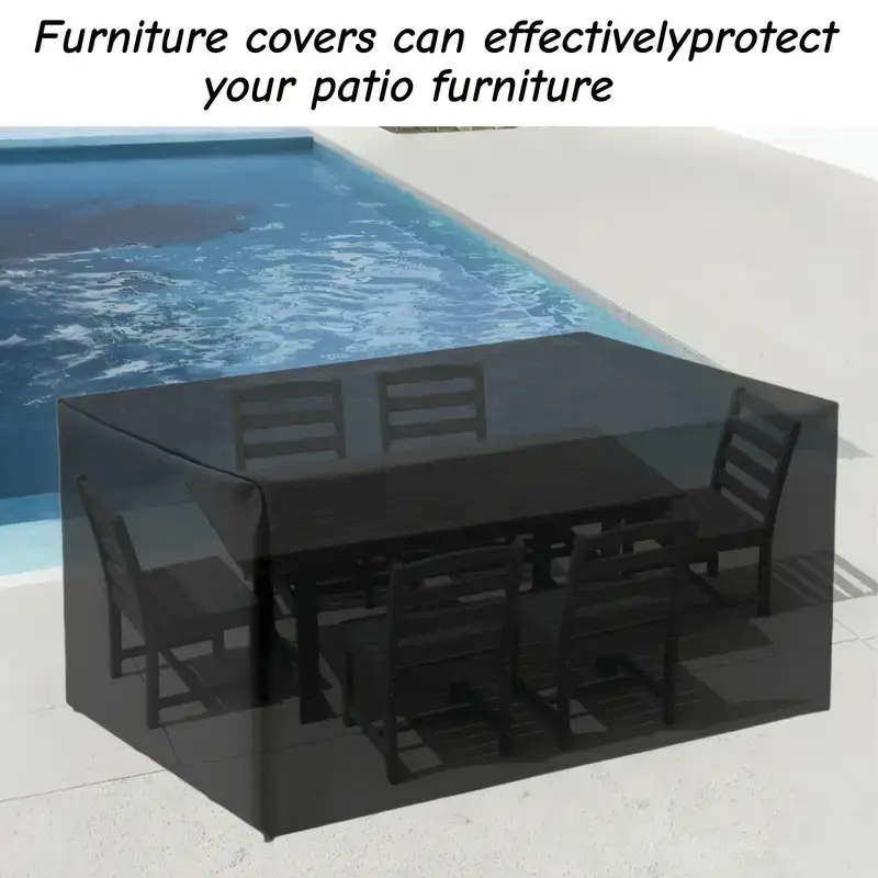 Outdoor Furniture Heavy - 頑丈な防風ガーデン家具カバー - UV耐性、耐久性のあるオックスフォードポリエステル製屋外パティオプロテクター（ラタンソファ用）