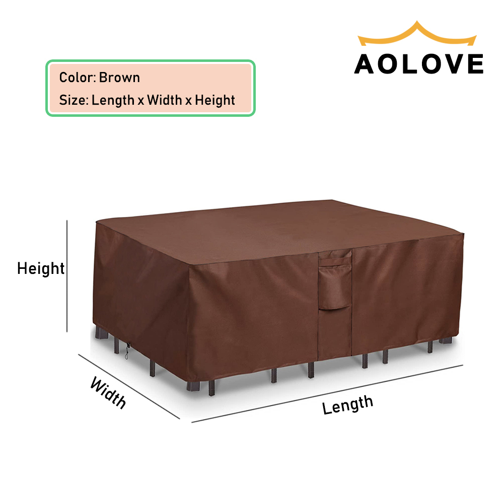 屋外用防水ガーデンファニチャーカバー,茶色の420dガーデン - Outdoor Furniture Weatherproof のレビューと価格