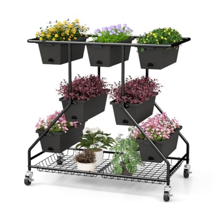 イチゴ、野菜、花、ハーブを栽培するための高床式プランター。亜 - Garden Storage Box のレビューと価格