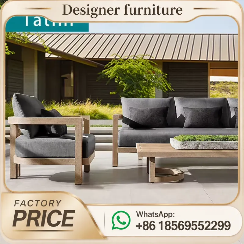 チーク材製ソファセット 防水屋外パティオガーデン家具 ヴィラ - Outdoor Furniture Teak のレビューと価格