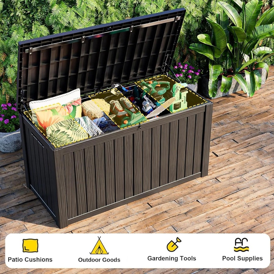 パティオ家具やガーデニング用品を収納できる屋外用収納ボックス - Outdoor Furniture With Storage のレビューと価格