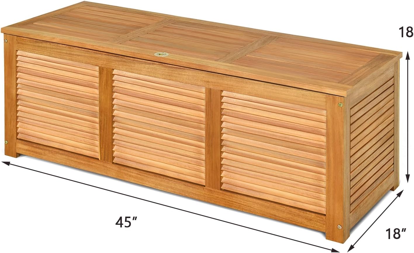 無垢アカシア材製デッキボックス収納ベンチ、屋外ガーデンオーガ - Garden Storage Box のレビューと価格