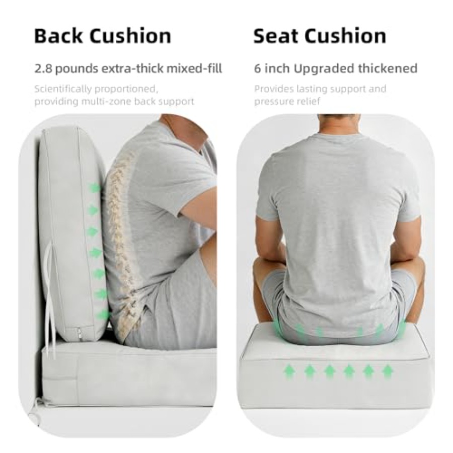 屋外パティオクッション6個セット、24x24インチの深型シー - Outdoor Furniture Cushions 24 X 24 のレビューと価格