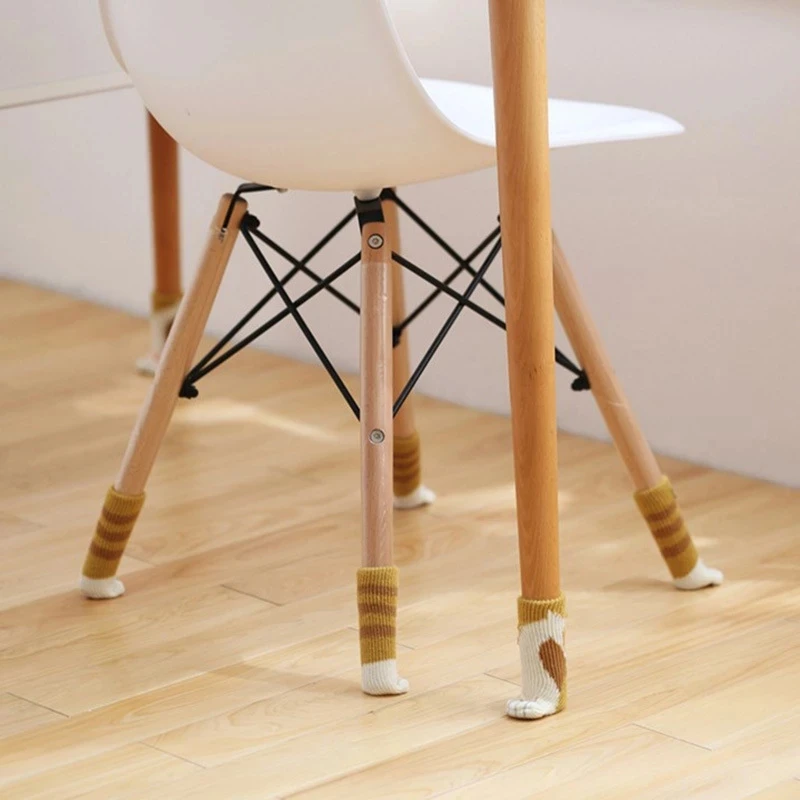 4 ピース/セット創造性猫の足テーブルフットソックス椅子脚カ - Outdoor Furniture Leg Protectors のレビューと価格