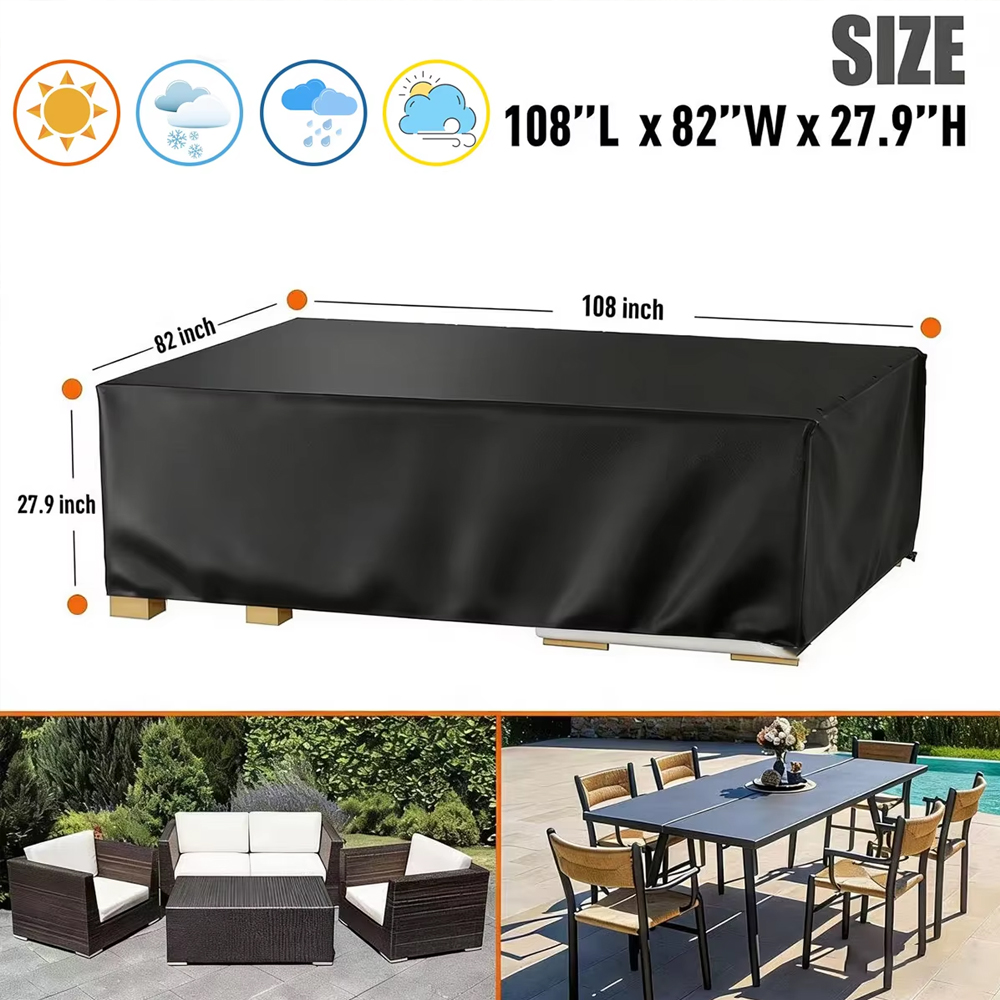 カスタムメイド 210D 防水屋外テラスガーデン家具カバー  - Outdoor Furniture Weatherproof のレビューと価格