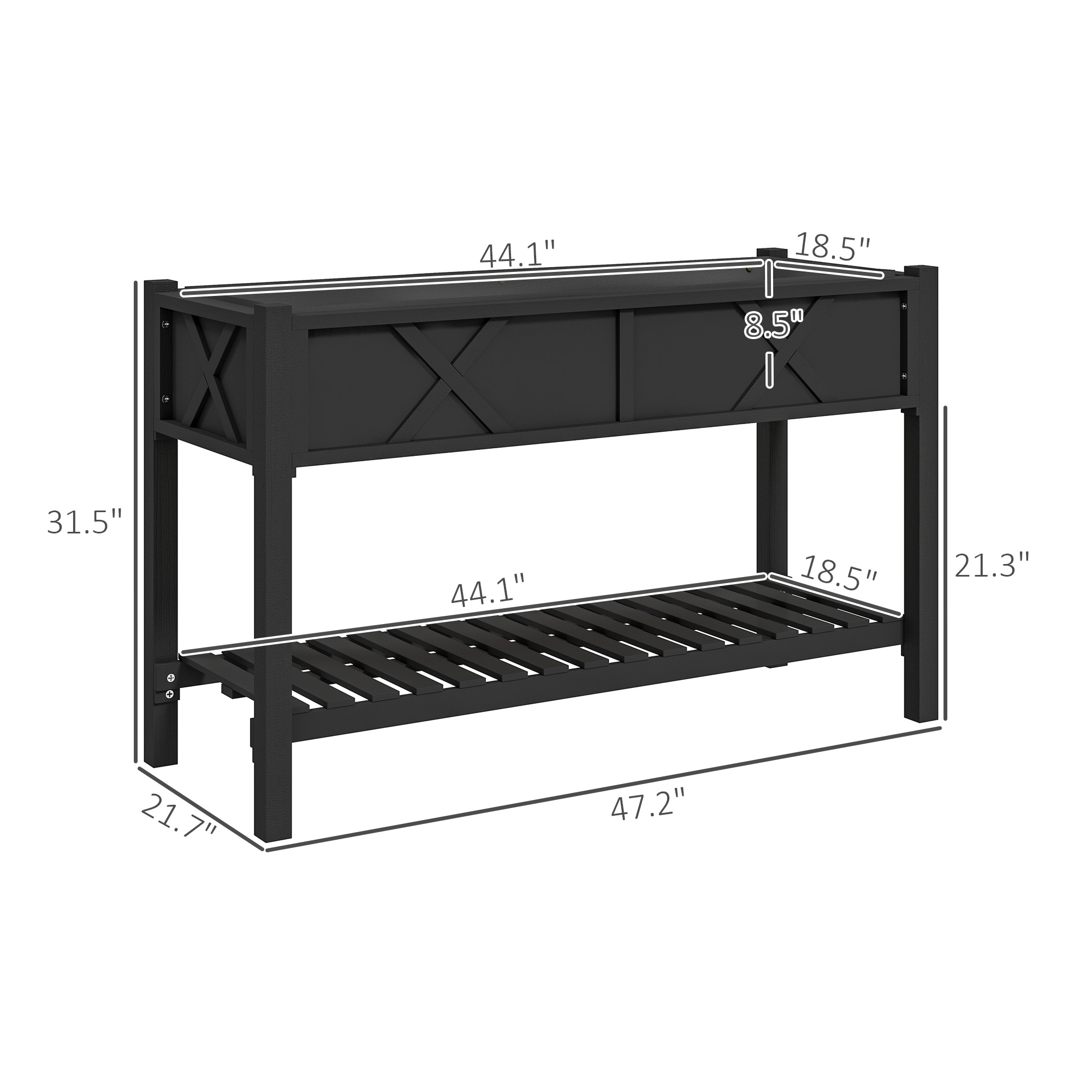 高床式木製プランターボックス、レイズドガーデンベッド、収納棚 - Garden Storage Box のレビューと価格