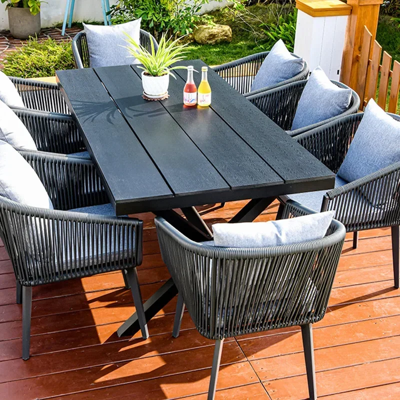 屋外家具ガーデン家具セット、屋外籐編みガーデンチェア、10人 - Outdoor Furniture Teak のレビューと価格