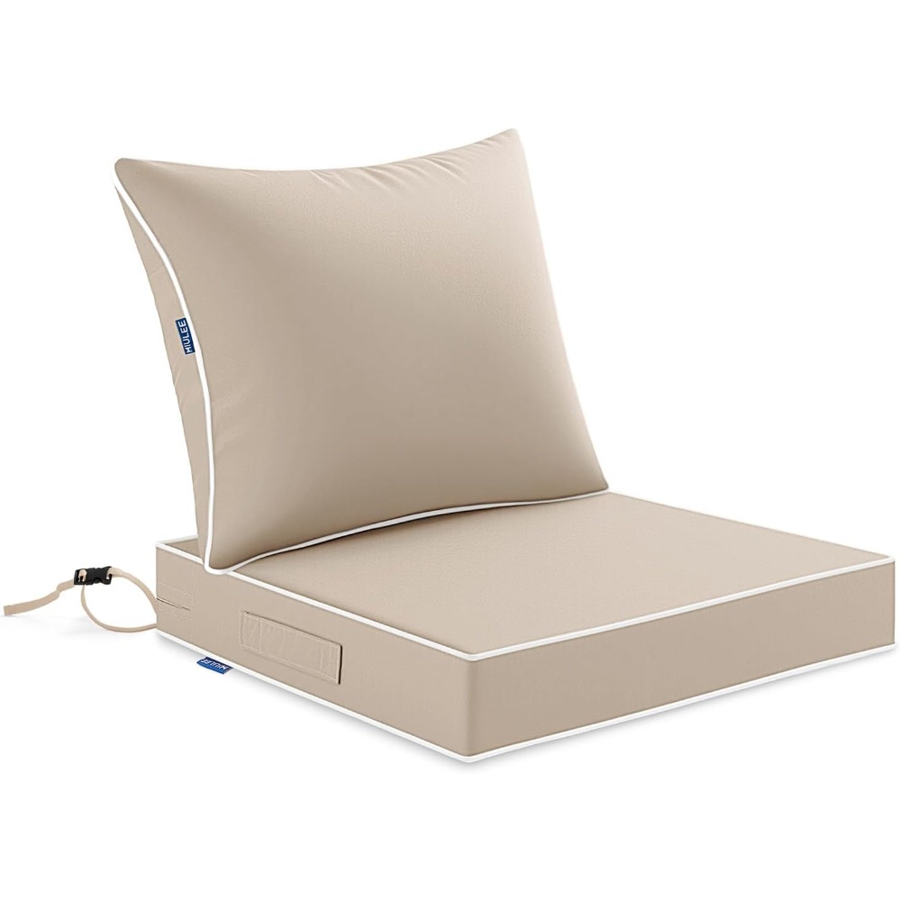 ベージュの屋外用シートクッション 24x24インチ 防水＆色 - Outdoor Furniture Cushions 24 X 24 のレビューと価格