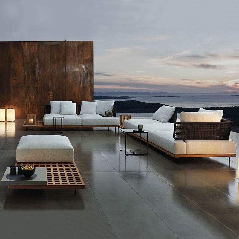 屋外ソファパティオヴィラテラス家具チーク防水屋外ガーデン屋外 - Outdoor Furniture Teak のレビューと価格