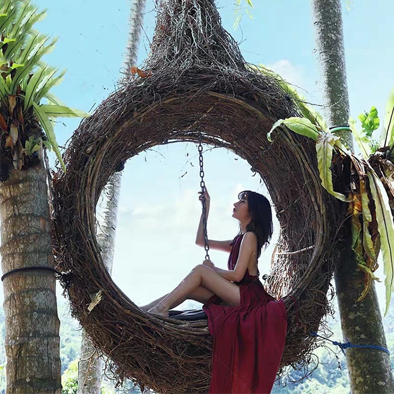 バリ風バードネストスイング、おもしろくておしゃれな屋外ラタン - Outdoor Furniture Bali Style のレビューと価格