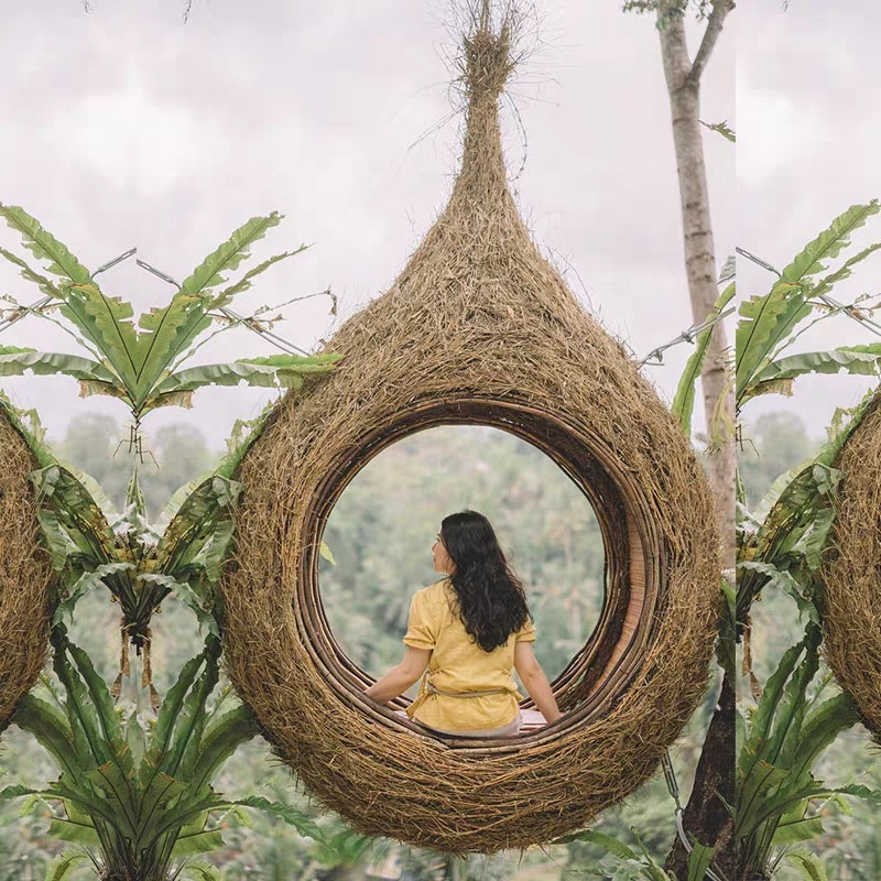 バリ風バードネストスイング、おもしろくておしゃれな屋外ラタン - Outdoor Furniture Bali Style のレビューと価格