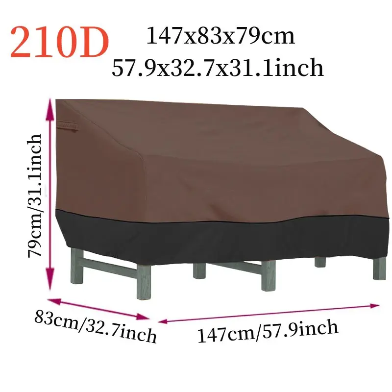 頑丈なパティオ用ダブルソファチェアカバー、バックルと引き紐付 - Outdoor Furniture Heavy のレビューと価格