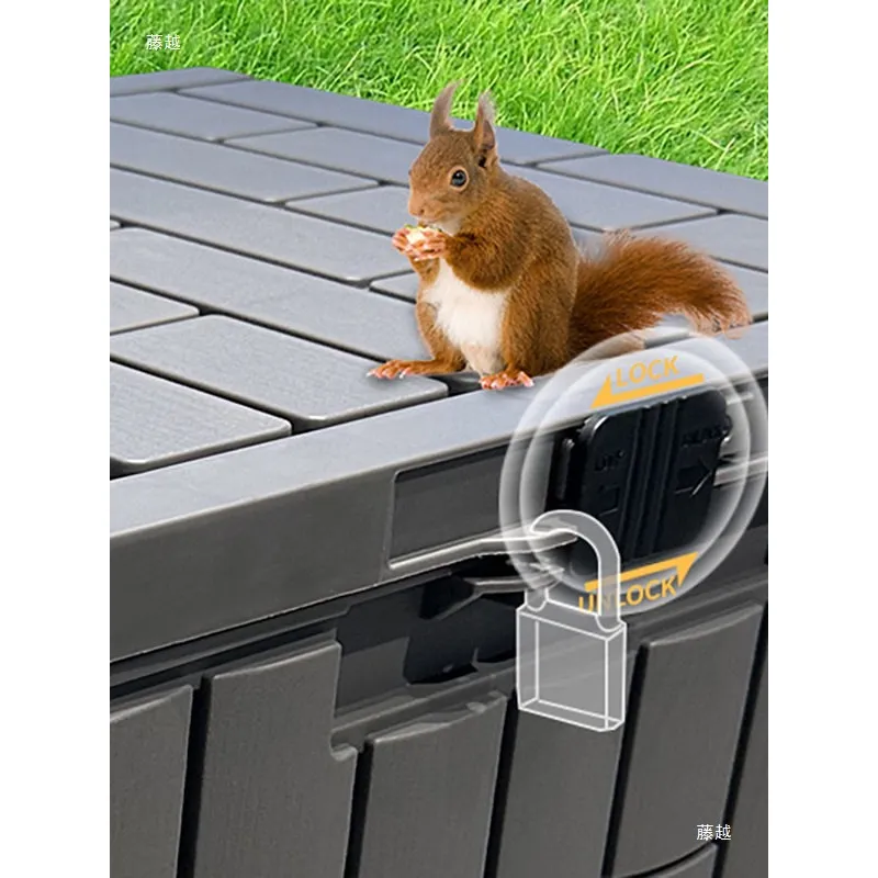 屋外収納キャビネット耐候性ガーデンツールロッカー日よけ付き中 - Garden Storage Box のレビューと価格
