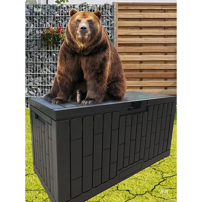 屋外収納キャビネット耐候性ガーデンツールロッカー日よけ付き中 - Garden Storage Box のレビューと価格