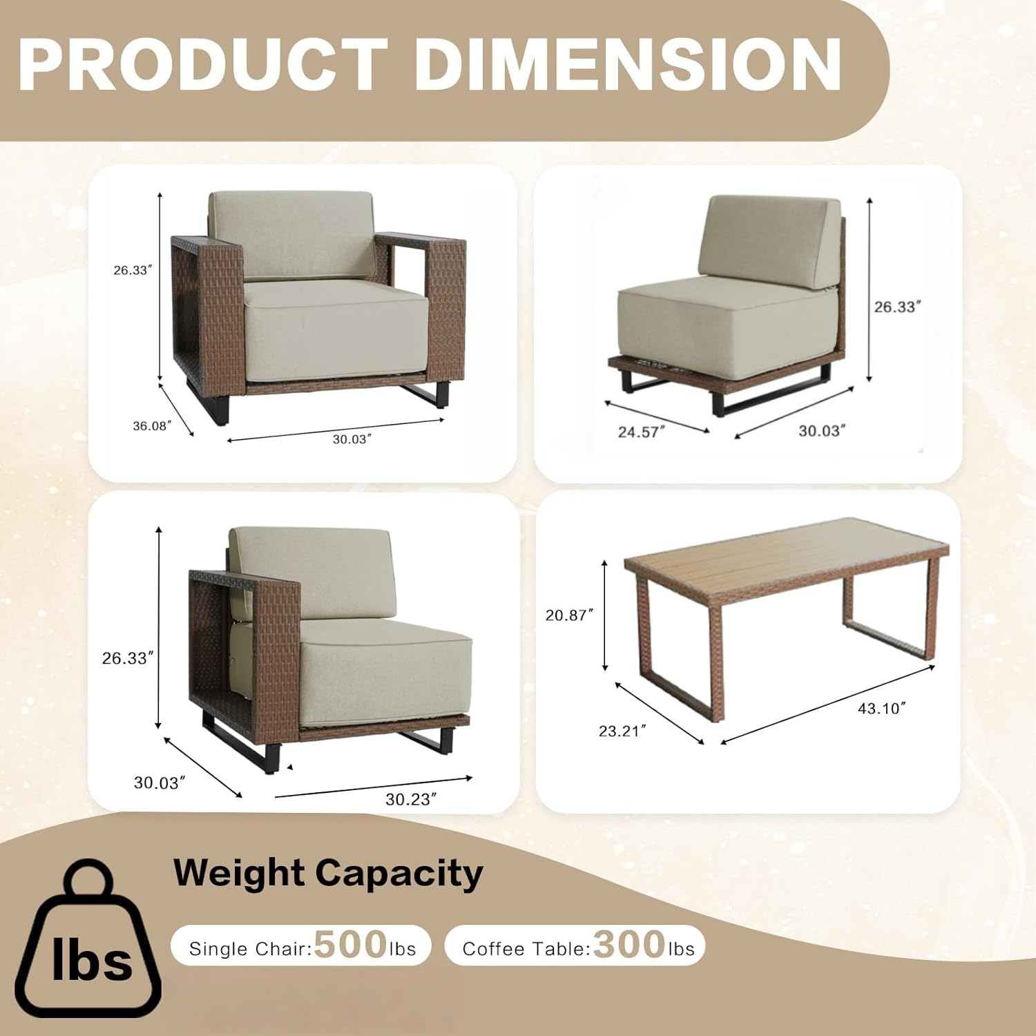 7点セット屋外パティオ家具、全天候型セクショナルソファPEラ - Outdoor Furniture Teak のレビューと価格