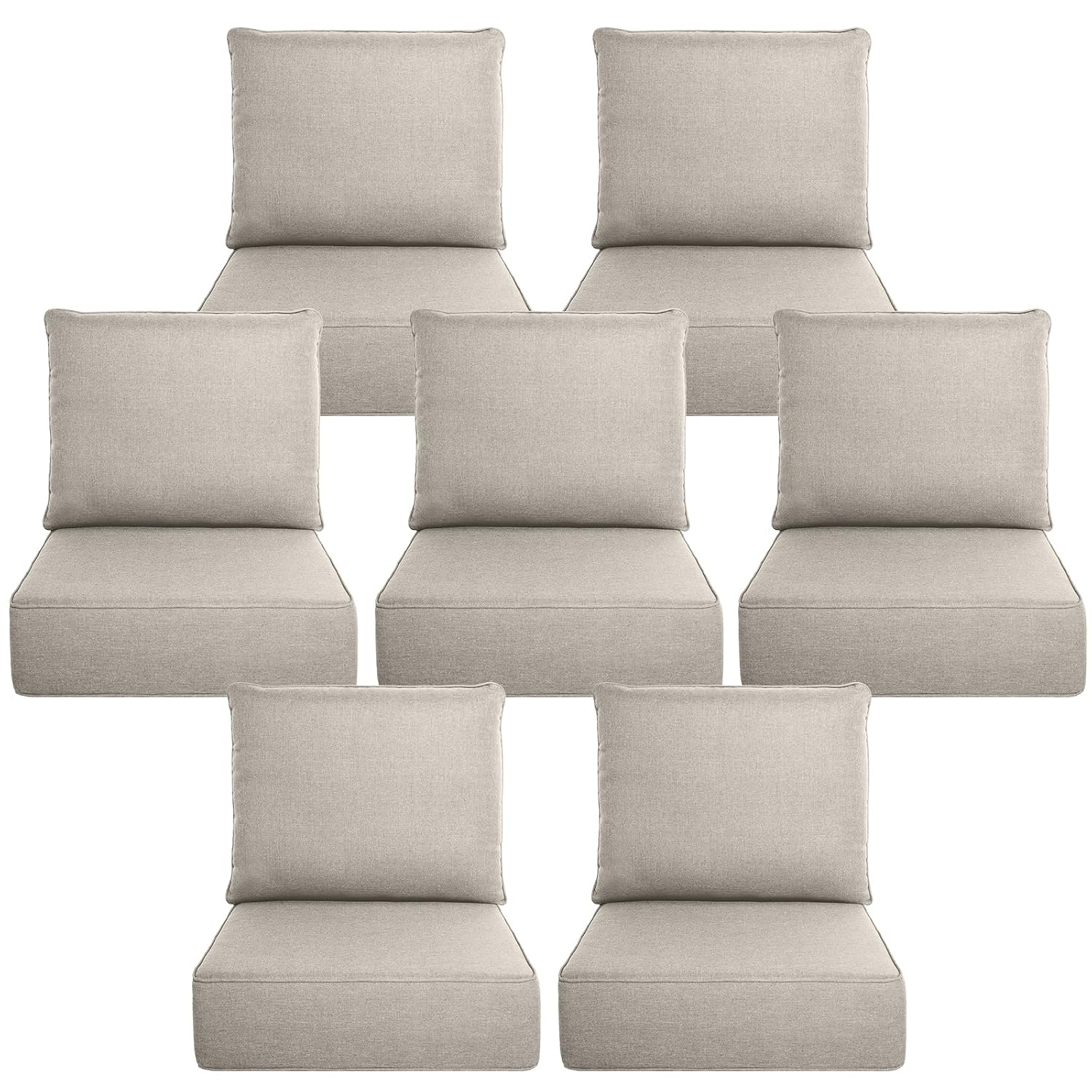 厚さ6インチの屋外用クッションセット 24x24インチ 28 - Outdoor Furniture Cushions 24 X 24 のレビューと価格
