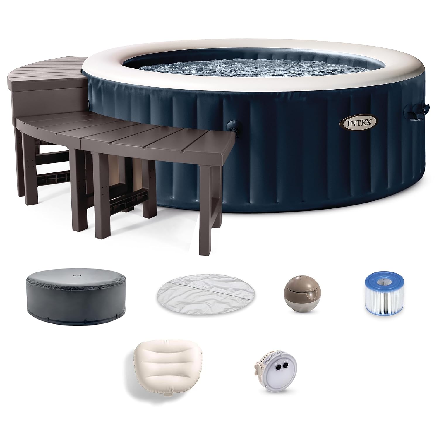 PureSpa 4人用インフレータブルホットタブセット（省エ - Inflatable Hot Tub のレビューと価格