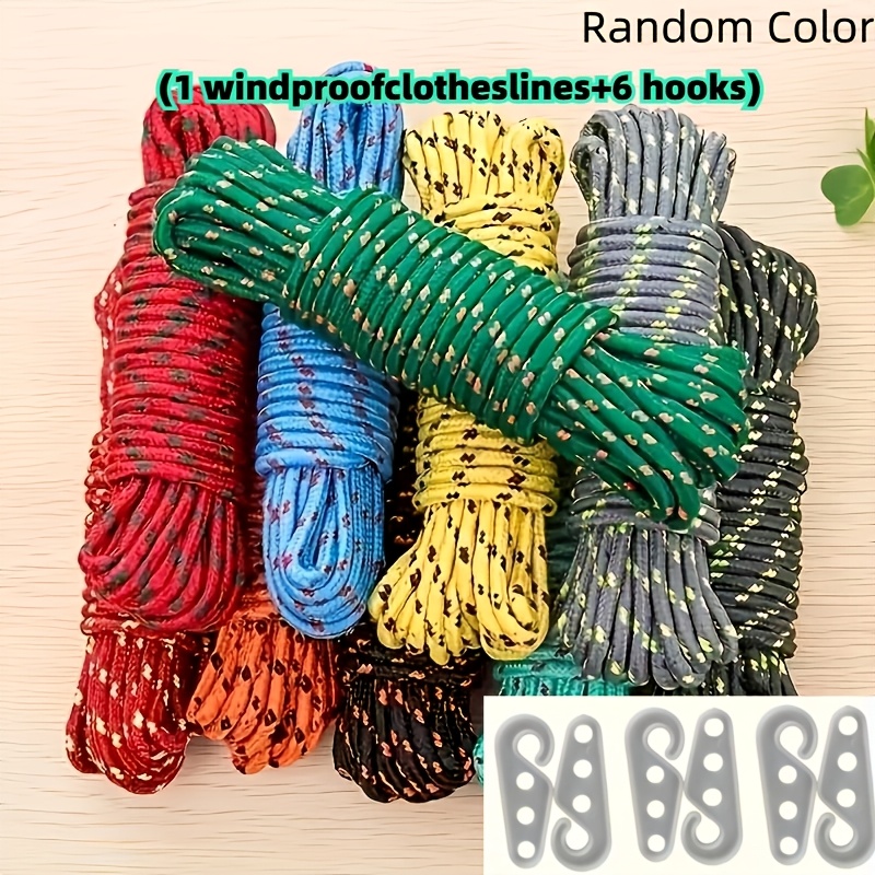 7点セット 10m ナイロンロープ（6つのフック付き）、ラン - Outdoor Furniture Rope のレビューと価格