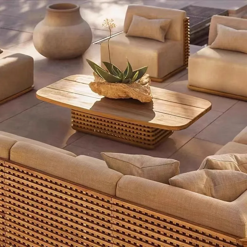 屋外チークソファセット 防水ガーデン家具 ヴィラリゾートパテ - Outdoor Furniture Teak のレビューと価格
