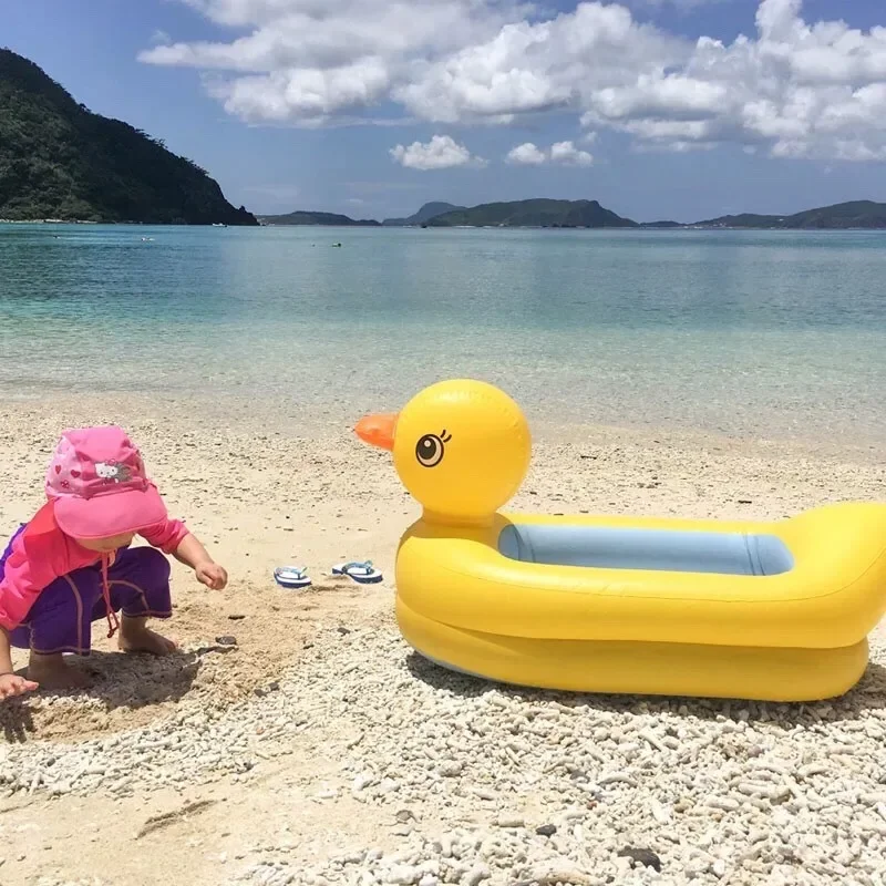 軽量PVC製カートゥーンダック型インフレータブル洗面器、家庭 - Inflatable Hot Tub のレビューと価格