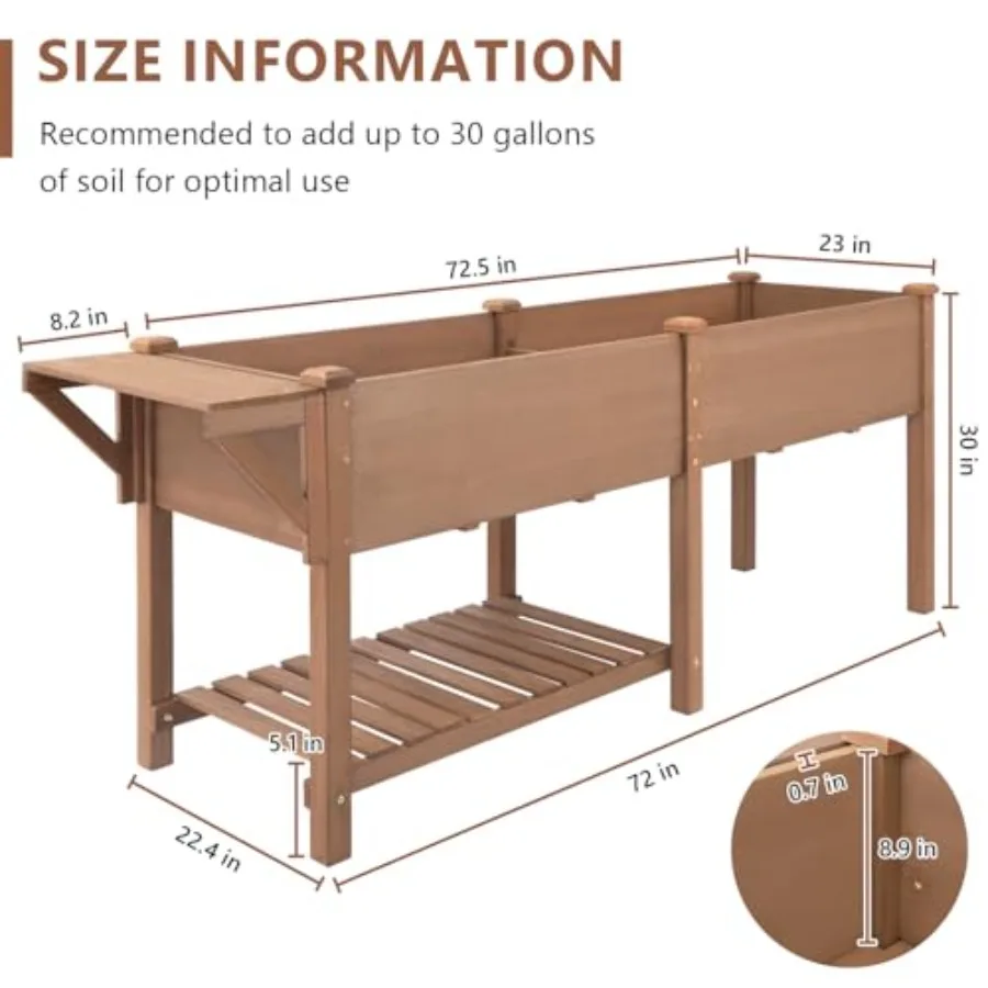 脚付き屋外用高床式菜園、高床式ガーデンボックス、収納棚、裏庭 - Garden Storage Box のレビューと価格