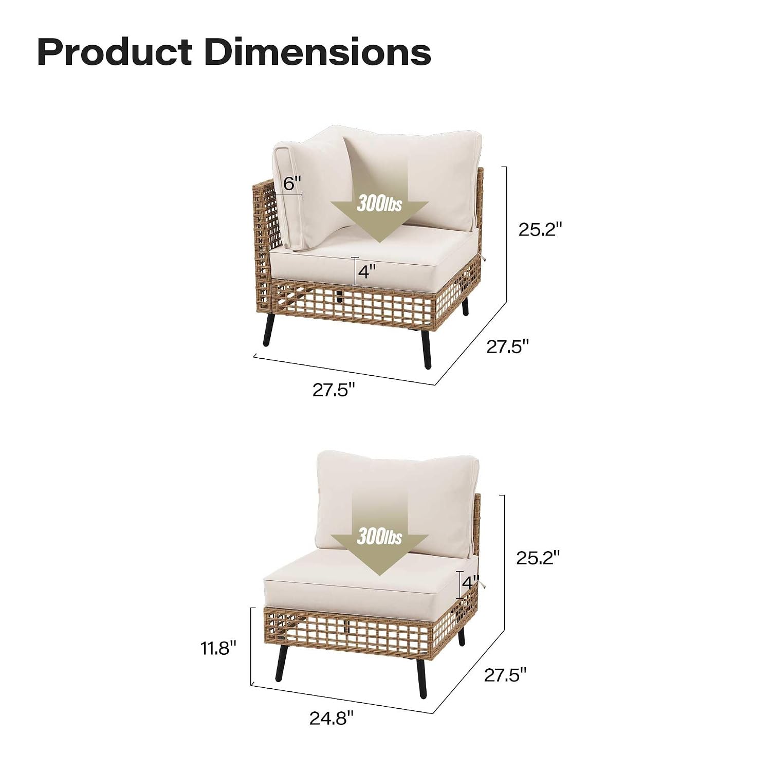 屋外用PE製ウィッカーパティオ家具セット 2ピース 全天候型 - Outdoor Furniture Rattan のレビューと価格
