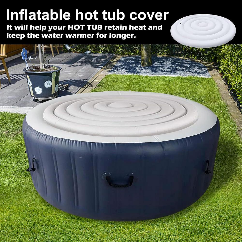 屋外インフレータブル熱浴槽カバー,省エネ丸型,防風レインオー - Inflatable Hot Tub のレビューと価格