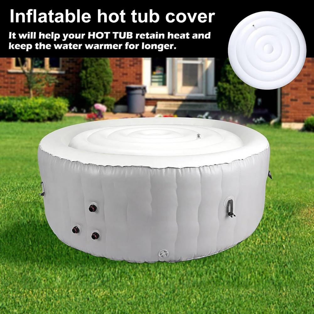 屋外インフレータブル熱浴槽カバー,省エネ丸型,防風レインオー - Inflatable Hot Tub のレビューと価格