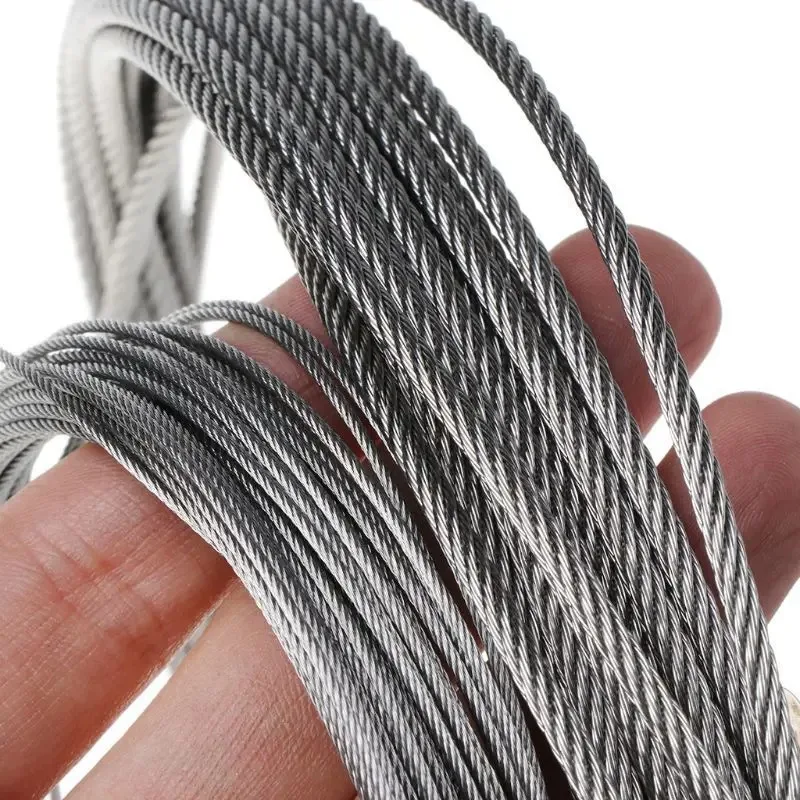 1 ロール 5/10 メートルステンレス鋼ワイヤーロープソフ - Outdoor Furniture Rope のレビューと価格