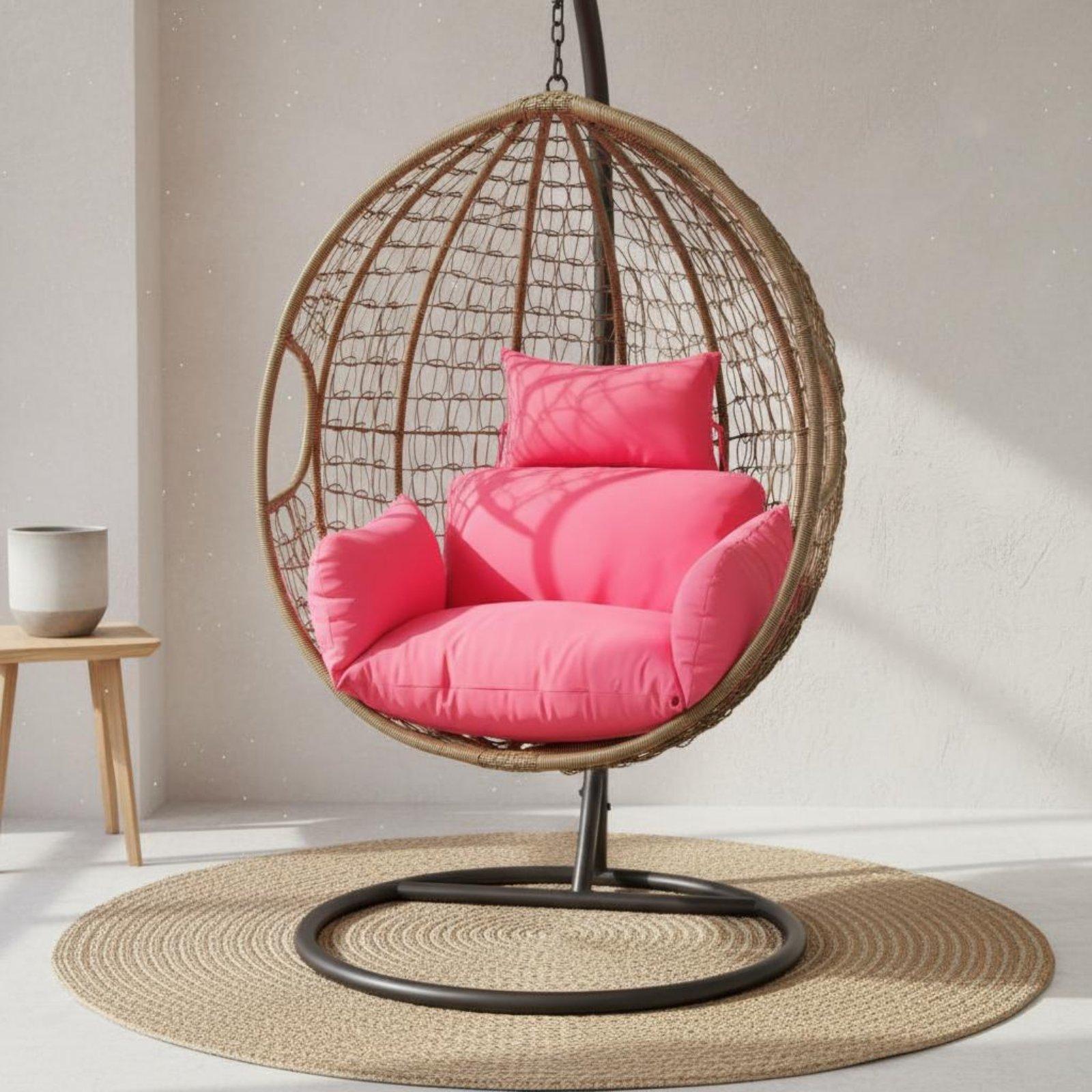 エッグチェア用取り外し可能なクッションカバー、人間工学に基づ - Outdoor Furniture Rattan のレビューと価格
